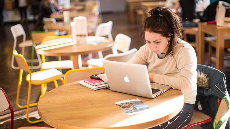 Female student studying Female student studying