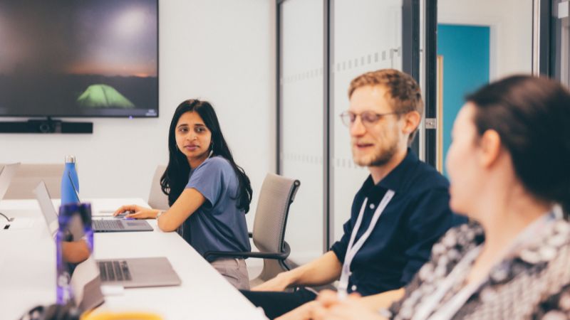 group of people in an office